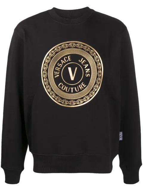 Versace Jeans Couture metallic logo print jumper