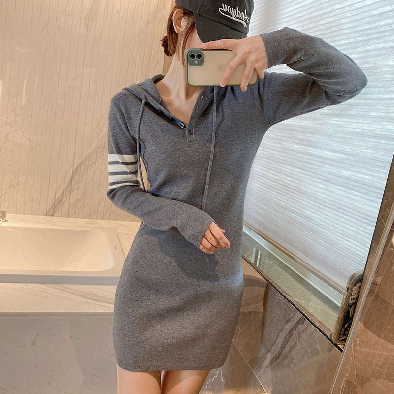 Thom Browne Women's Contrast Hem Hip Dress