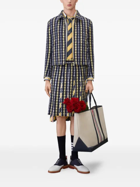 Thom Browne repp stripe Grosgrani tweed golf jacket