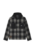 izzue check hooded jacket